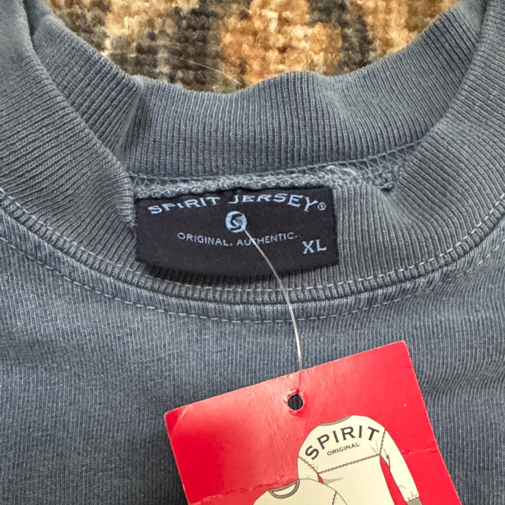 NWT Blue Long Sleeve Sweatshirt - Spirit Jersey - Picture 2 of 4